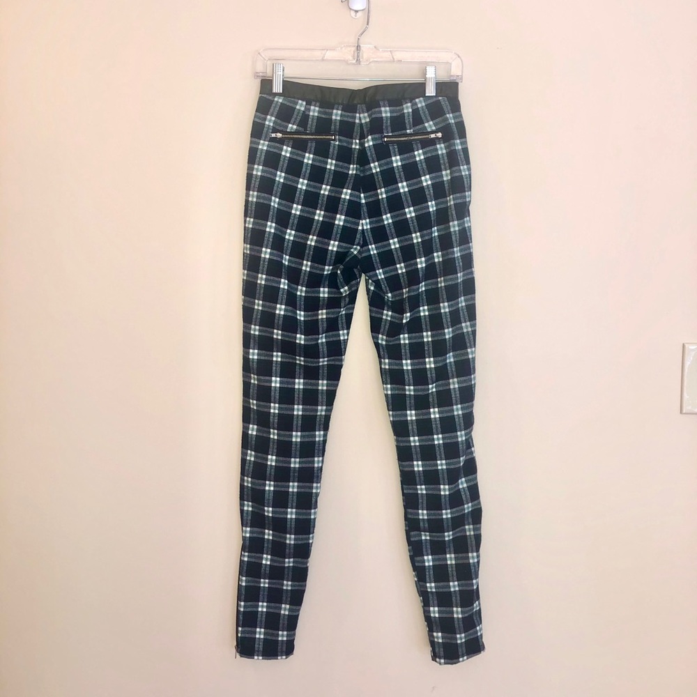 ASOS skinny pants with plaid check & pu waistband - Picture 8 of 9
